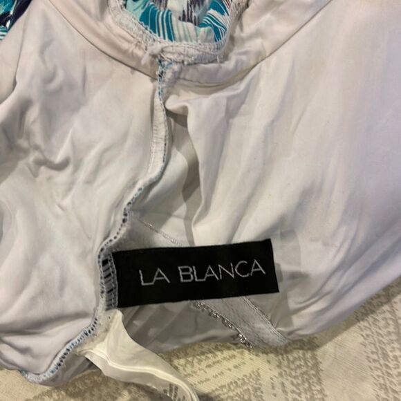 La Blanca Women’s Off Shoulder Patterned Swimsuit - Size 4 - Picture 5 of 7